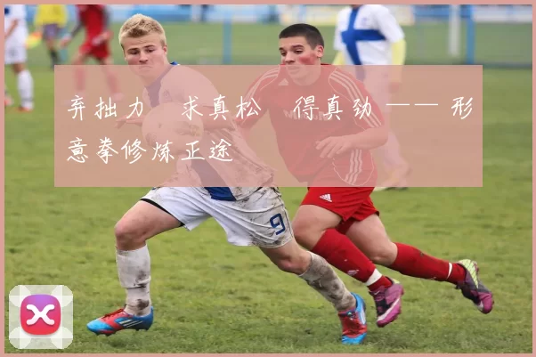 弃拙力・求真松・得真劲 —— 形意拳修炼正途