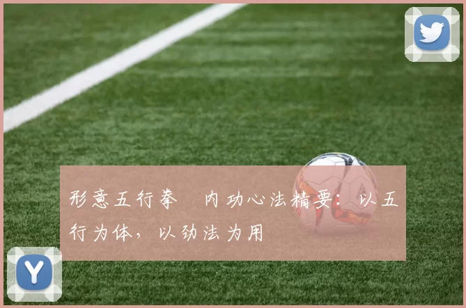 形意五行拳・内功心法精要:以五行为体,以劲法为用