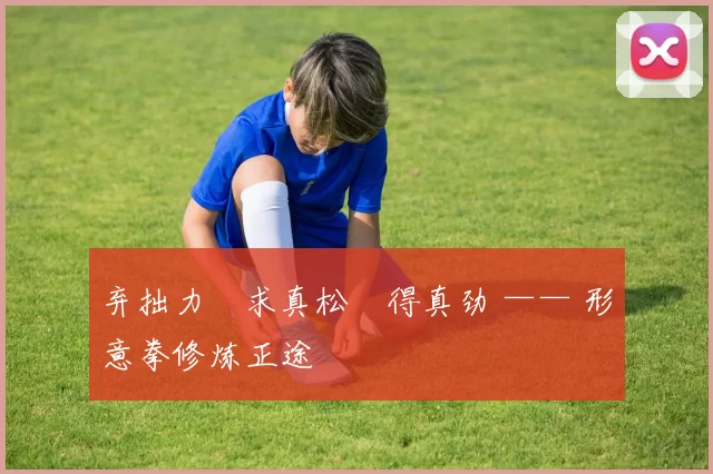 弃拙力・求真松・得真劲 —— 形意拳修炼正途