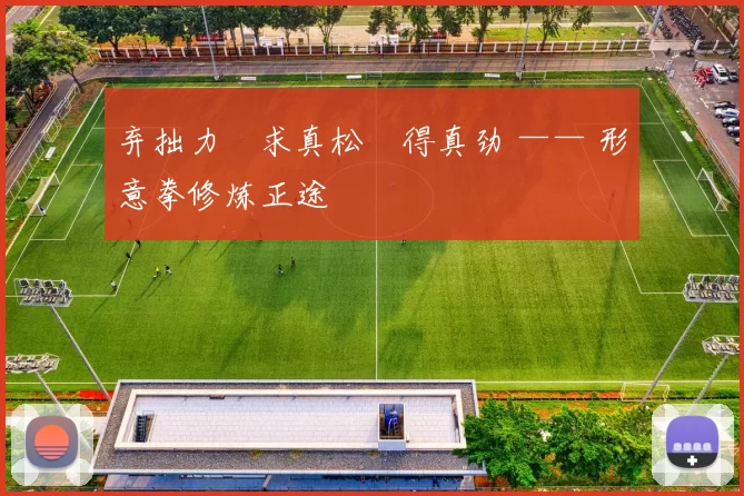 弃拙力・求真松・得真劲 —— 形意拳修炼正途