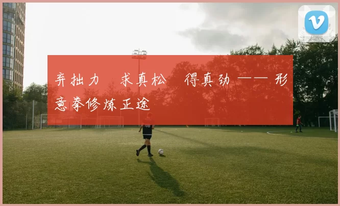 弃拙力・求真松・得真劲 —— 形意拳修炼正途