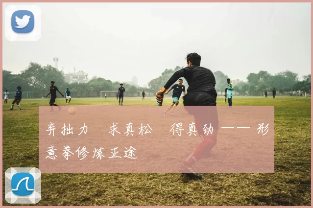 弃拙力・求真松・得真劲 —— 形意拳修炼正途