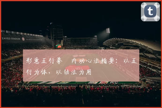 形意五行拳・内功心法精要：以五行为体，以劲法为用