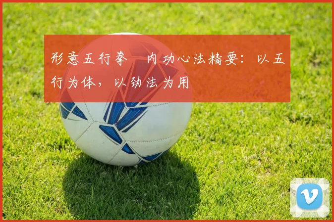 形意五行拳・内功心法精要：以五行为体，以劲法为用