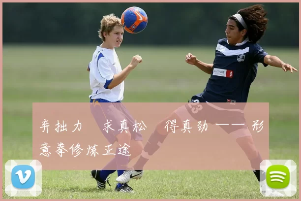 弃拙力・求真松・得真劲 —— 形意拳修炼正途