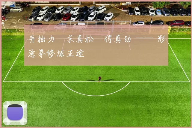 弃拙力・求真松・得真劲 —— 形意拳修炼正途