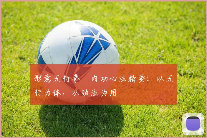 形意五行拳・内功心法精要：以五行为体，以劲法为用