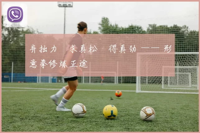 弃拙力・求真松・得真劲 —— 形意拳修炼正途