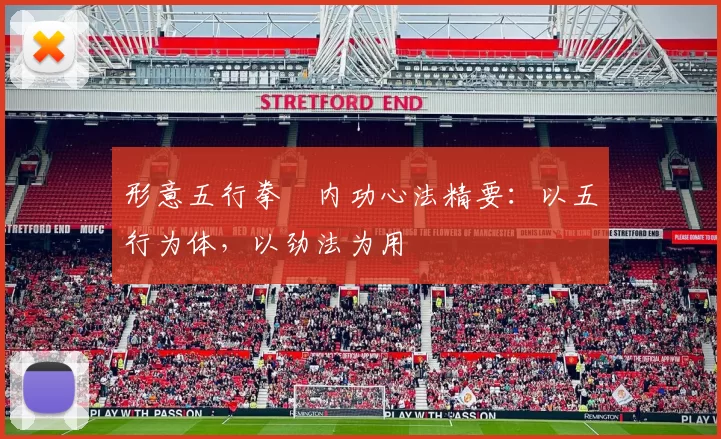 形意五行拳・内功心法精要:以五行为体,以劲法为用