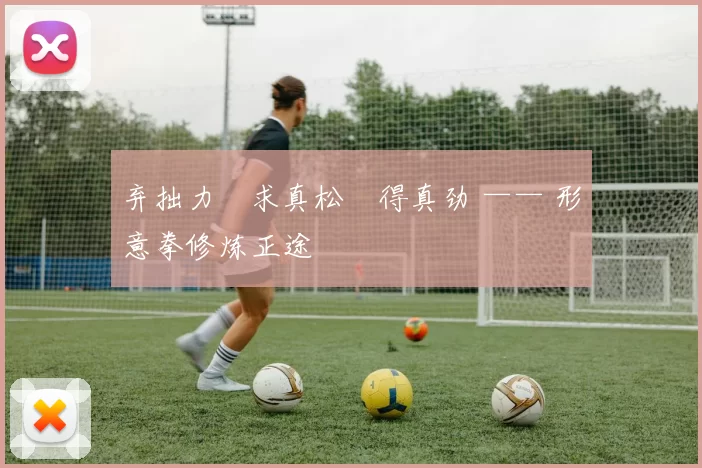 弃拙力・求真松・得真劲 —— 形意拳修炼正途