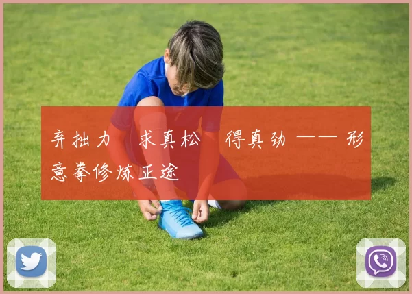 弃拙力・求真松・得真劲 —— 形意拳修炼正途