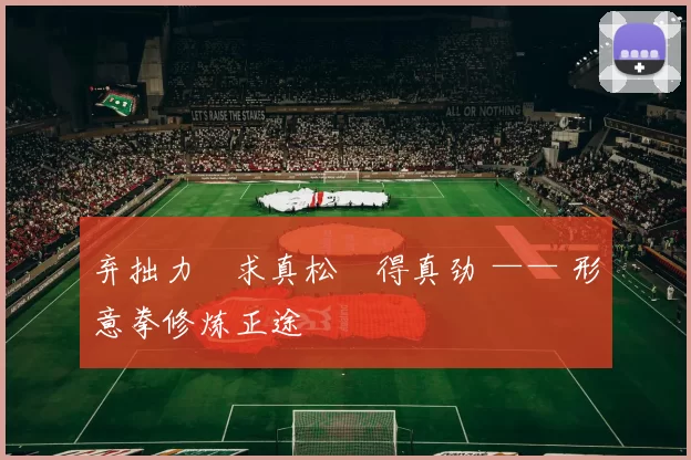 弃拙力・求真松・得真劲 —— 形意拳修炼正途