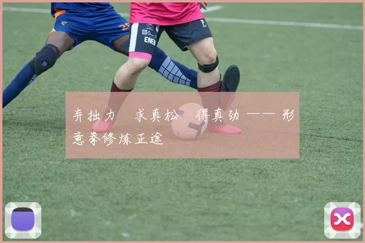 弃拙力・求真松・得真劲 —— 形意拳修炼正途