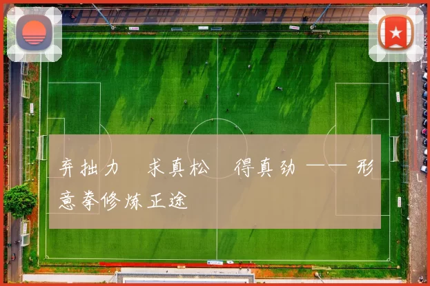 弃拙力・求真松・得真劲 —— 形意拳修炼正途