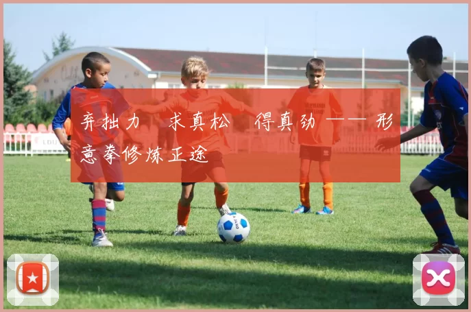 弃拙力・求真松・得真劲 —— 形意拳修炼正途