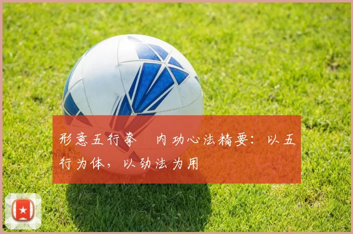 形意五行拳・内功心法精要：以五行为体，以劲法为用