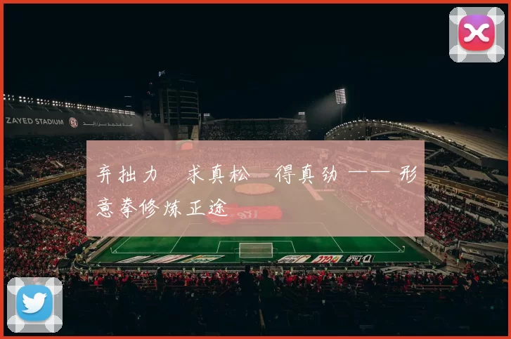 弃拙力・求真松・得真劲 —— 形意拳修炼正途