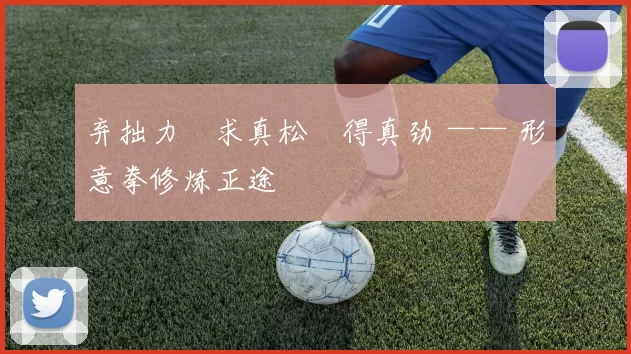 弃拙力・求真松・得真劲 —— 形意拳修炼正途