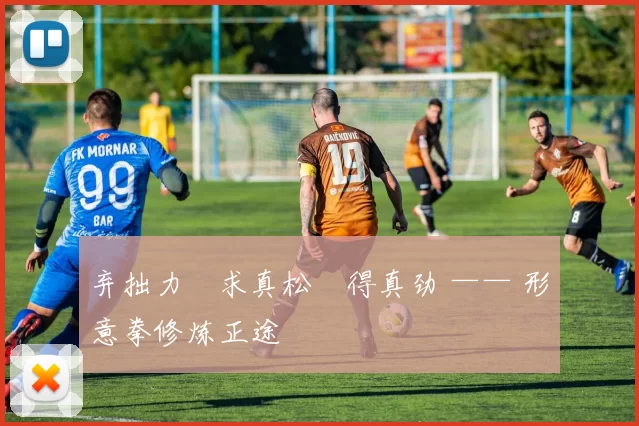 弃拙力・求真松・得真劲 —— 形意拳修炼正途