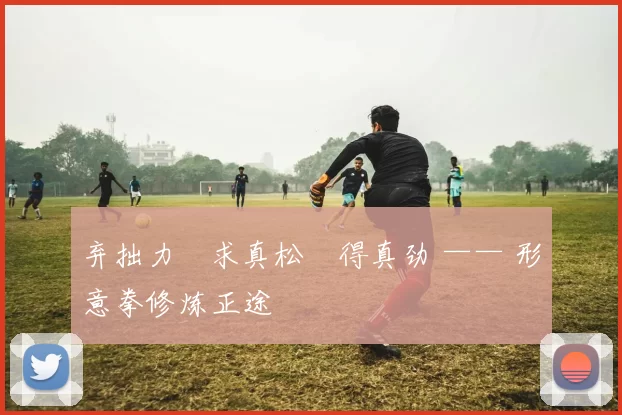 弃拙力・求真松・得真劲 —— 形意拳修炼正途