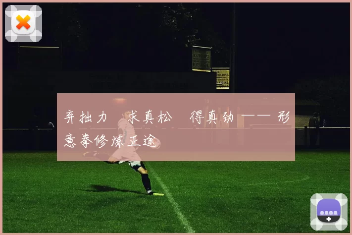 弃拙力・求真松・得真劲 —— 形意拳修炼正途