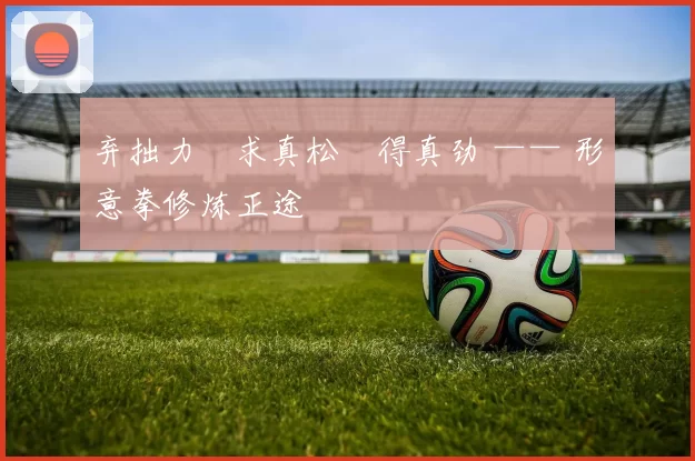 弃拙力・求真松・得真劲 —— 形意拳修炼正途