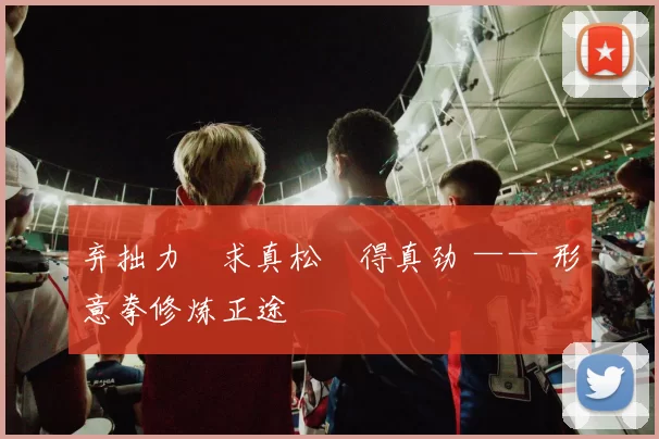 弃拙力・求真松・得真劲 —— 形意拳修炼正途